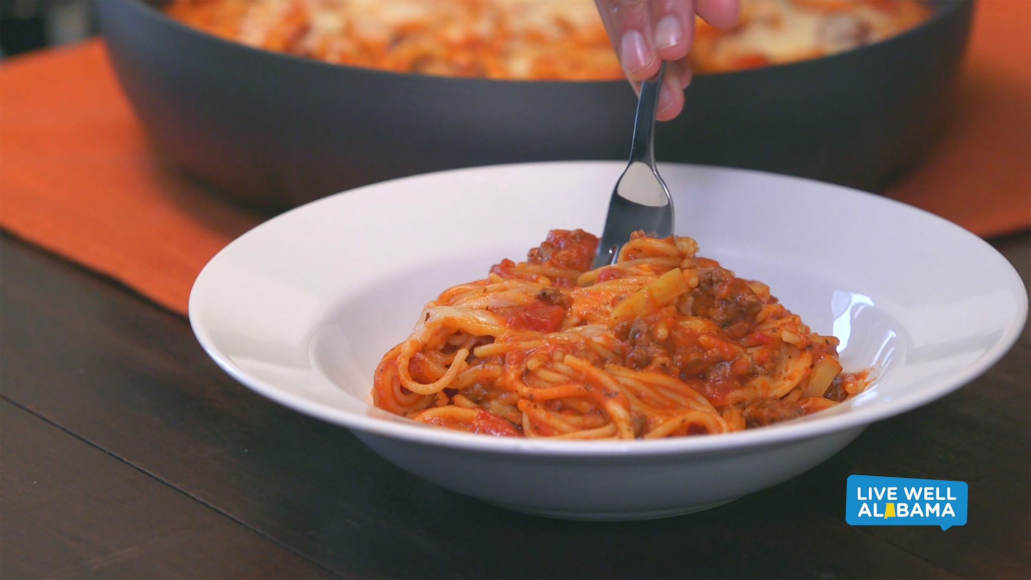 Live Well Alabama recipe, Skillet Spaghetti.