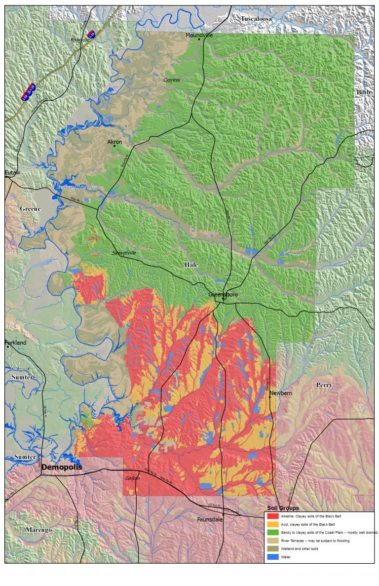 Soil Descriptions and Plant Selections for Hale County Alabama