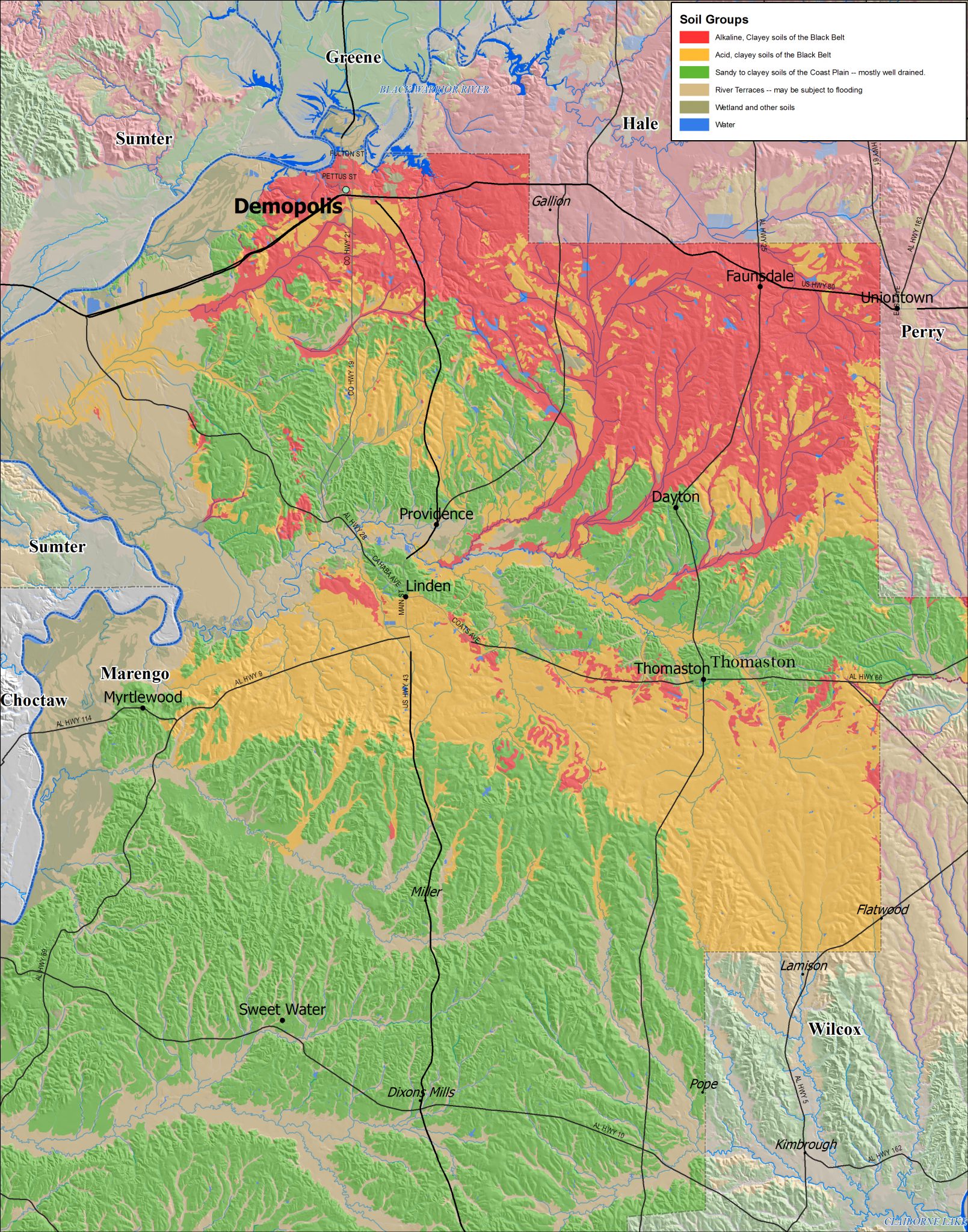 Soil group map