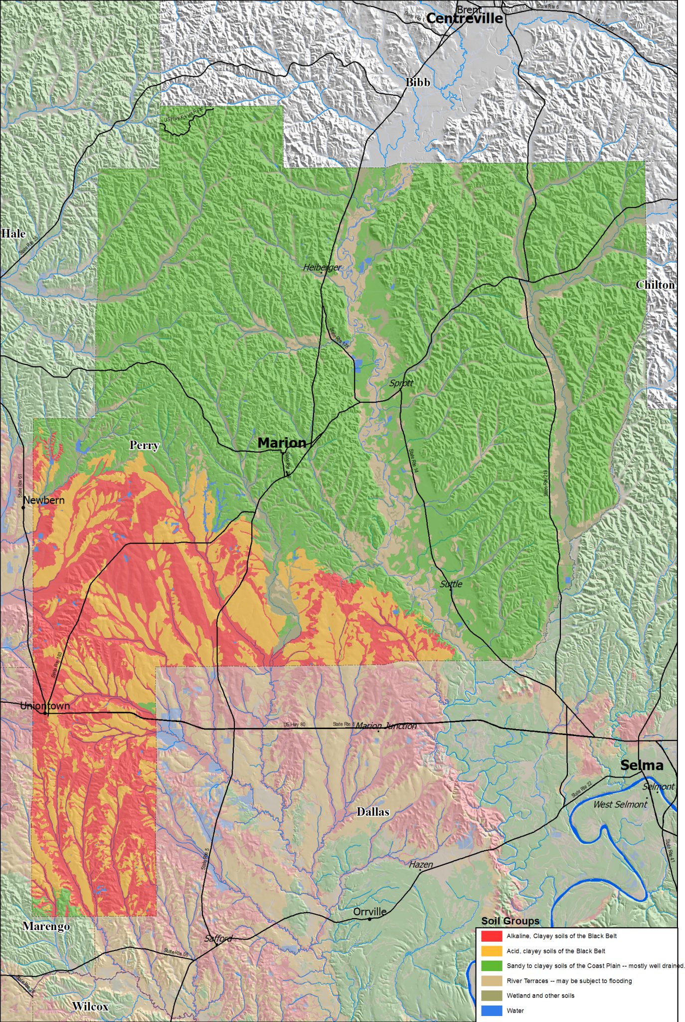 Group soils map