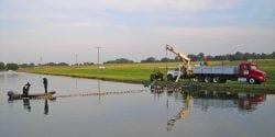 Alabama catfish production pond