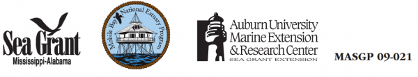 Sea Grant Mississippi-Alabama, Mobile Bay National Estuary Program, Auburn University Marine Extension & Research Center logos