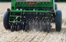 Drill planting in high-residue systems.