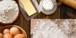 Alabama 4-H Bake Off; image of eggs, flour, butter for baking