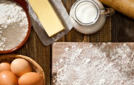 Alabama 4-H Bake Off; image of eggs, flour, butter for baking