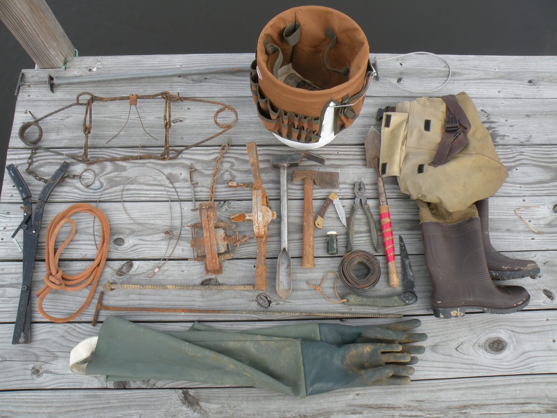 Figure 5. Common beaver trapping equipment
