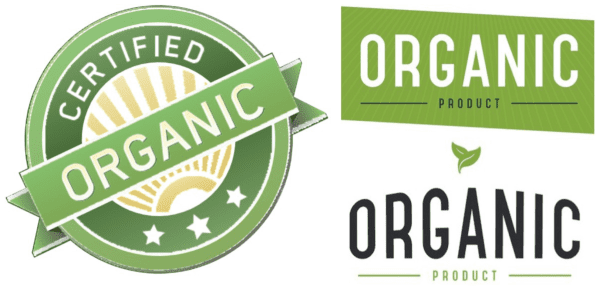 Certified organic logos for products