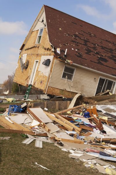 Home Damaged from an F2 Tornado in Lapeer, MI.