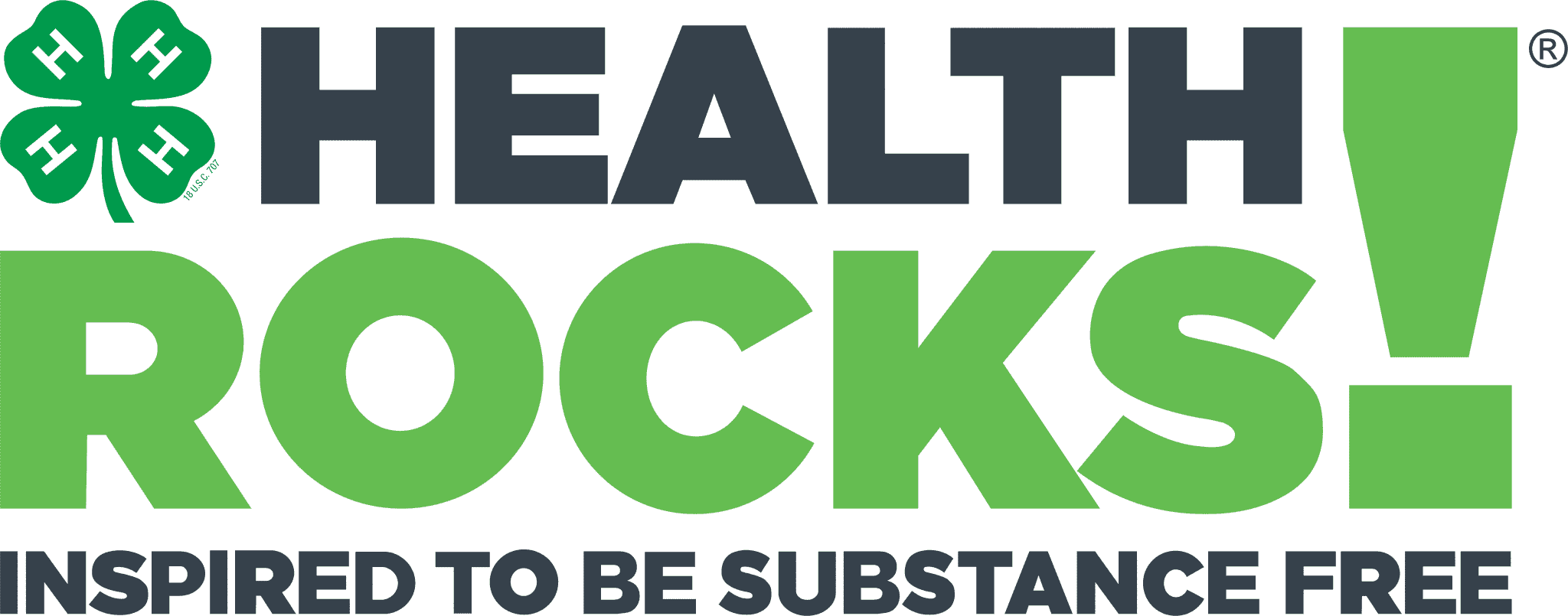 Health Rocks! Logo, inspired to be substance free