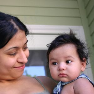 Hispanic Mother and Baby