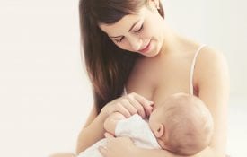 Mother breastfeeding her baby.