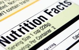 food nutrition label
