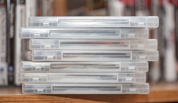 Stack of DVD cases