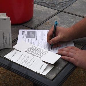 Figure 7. Fill out the information on the soil sample box and information sheet as completely as possible to ensure accurate recommendations.