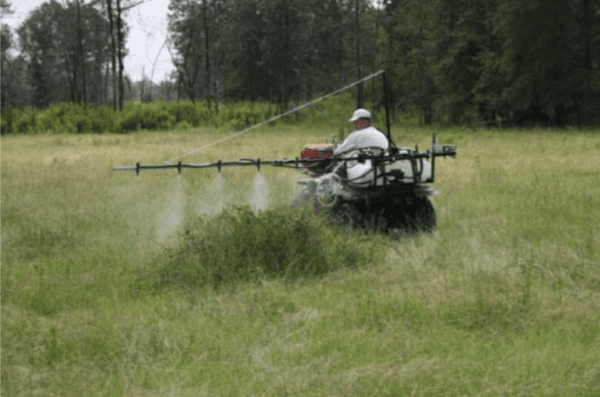 ATV side mounted boom sprayer