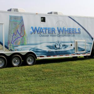 Exterior of the Water Wheels trailer