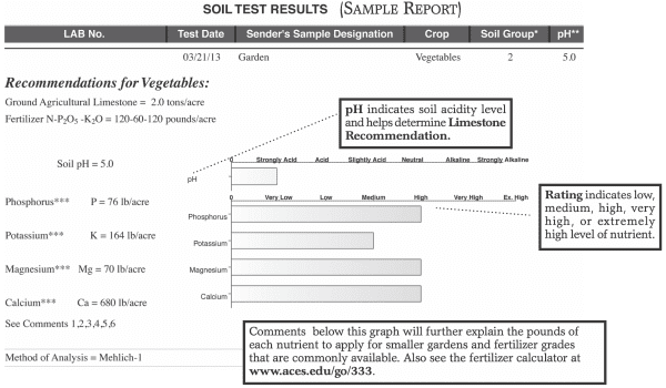 Soil Test Results (Sample Report)