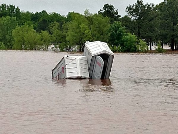 portapoty in flood