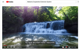 YouTube image of watershed video with closed captioning