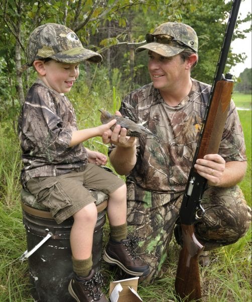 Figure 2. Dove hunting is a great way to introduce children to the sport of hunting.