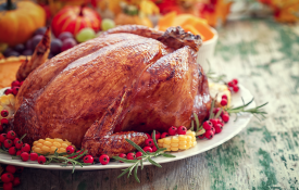 thanksgiving turkey on a platter