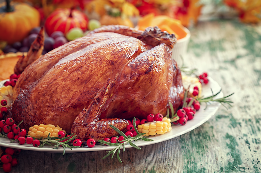 thanksgiving turkey on a platter