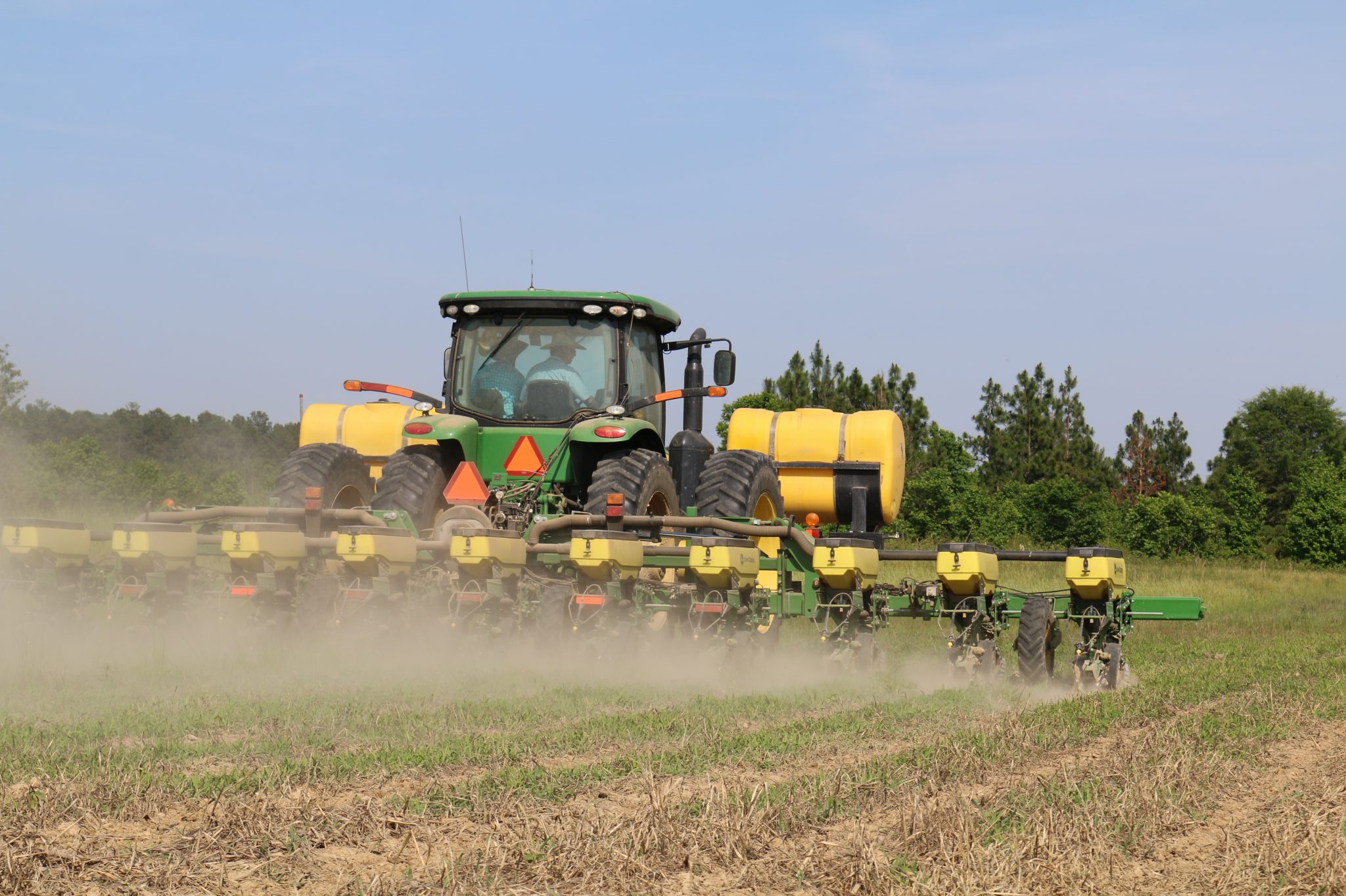planting into reduced tillage
