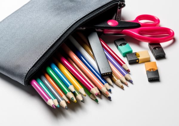 A bag of colored pencils.