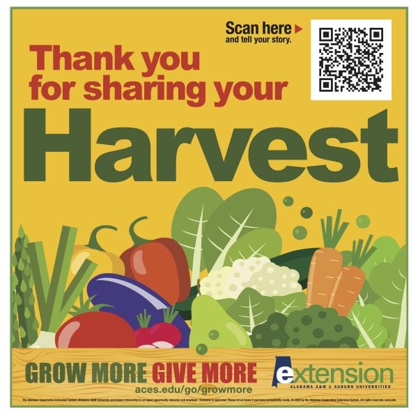 Grow More, Give More Thank you for sharing your harvest.