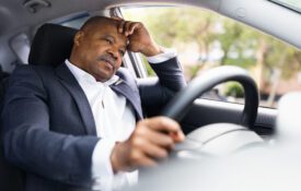 black man under stress