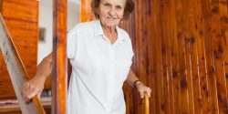 Figure 1. Older adult woman on the stairs. iStock Photo credit: AND-ONE