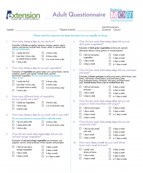 Image of FCS-2090_A Closer Look Todays Mom Survey Form Customizable