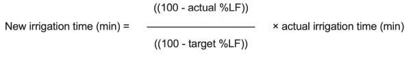 New irrigation time equation