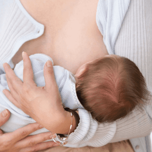 A breastfeeding mother