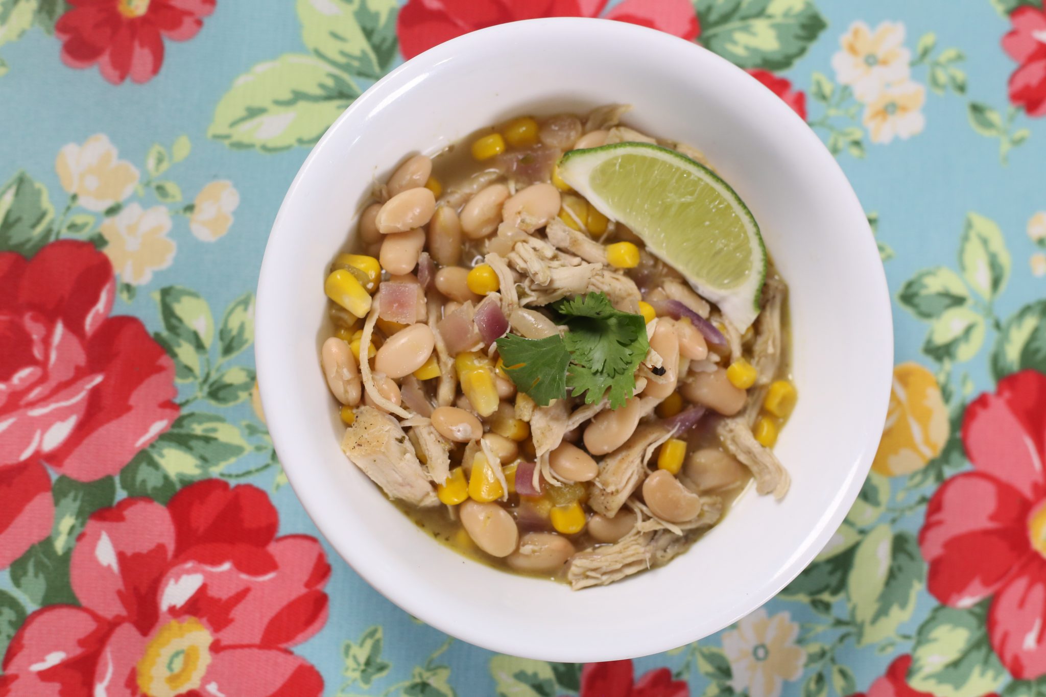bowl of food, lime, flower table