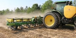 tractor planting cotton