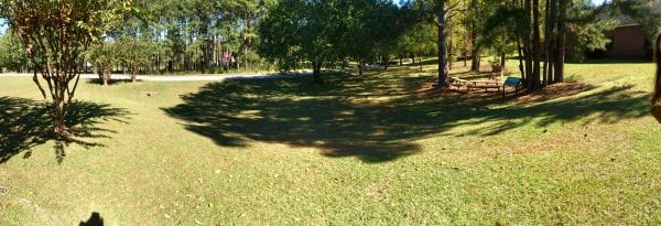 Figure 8. In this example site at West Forest Intermediate, you can see how the topography may drive stormwater to a pointed location. Consider your site’s topography and drainage patterns.