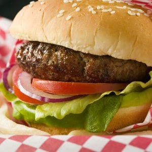 1 small fast-food hamburger 500 mg sodium