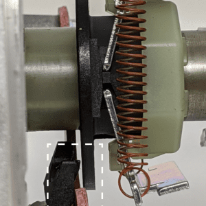 Figure 6c. As the motor turns above 75 percent of total speed, the switch opens and disconnects the start capacitor to prevent damage.