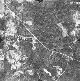 Figure 1. Aerial of Farmville, Lee County, Alabama 1958.