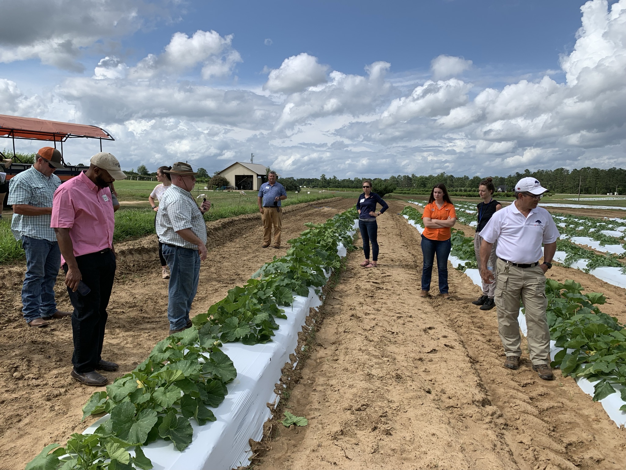 Commercial Horticulture Team member Chip East talking with growers