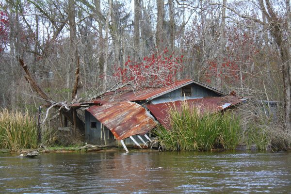 Hurricane and flooding Damaged Building