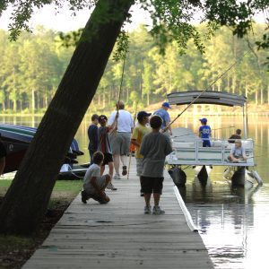 Youth fishing at the 4-H Center