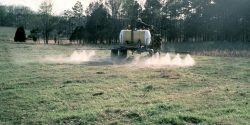 Figure 3. A tractor and boom sprayer is ideal for large food plots, but since most food plots are small in acreage, they can often be effectively sprayed with a 25-gallon ATV sprayer or even a 4-gallon backpack sprayer.