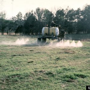 Figure 3a. A tractor and boom sprayer is ideal for large food plots, but since most food plots are small in acreage, they can often be effectively sprayed with a 25-gallon ATV sprayer or even a 4-gallon backpack sprayer.