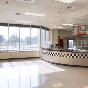 Large open dining room in concessions area