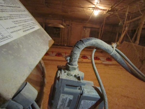 Figure 11. Heater hoses can begin to crack over time, creating a potential gas leak.
