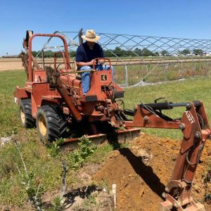 rebuilding irrigation for blueberry patch on WREC