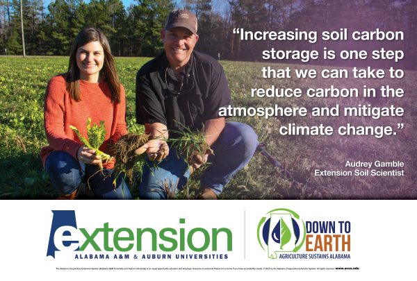 "Increasing soil carbon storage is one step that we can take to reduce carbon in the atmosphere and mitigate climate change." Audrey Gamble Extension Soil Scientist