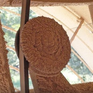 Figure 6. The bearing inside this tensioner pulley failed, and the pulley no longer turned.